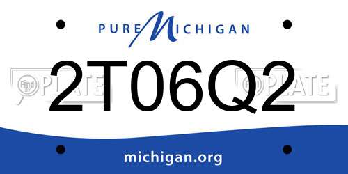 2T06Q2 Michigan License Plate