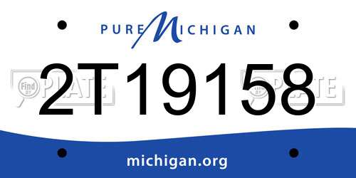 2T19158 Michigan License Plate