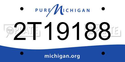 2T19188 Michigan License Plate
