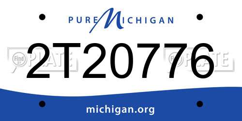 2T20776 Michigan License Plate