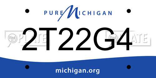2T22G4 Michigan License Plate