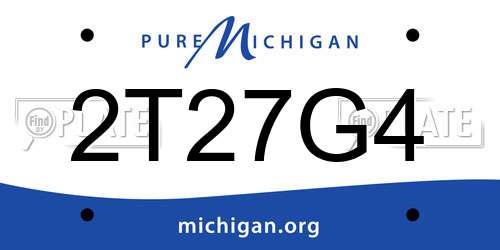 2T27G4 Michigan License Plate