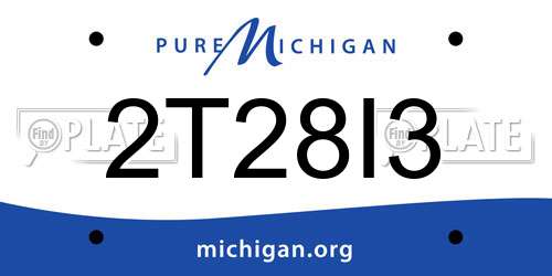 2T28I3 Michigan License Plate