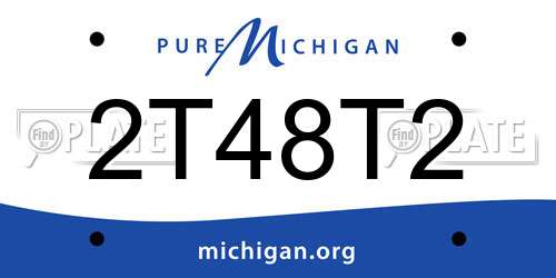 2T48T2 Michigan License Plate