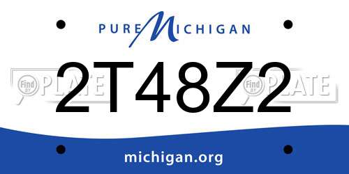 2T48Z2 Michigan License Plate