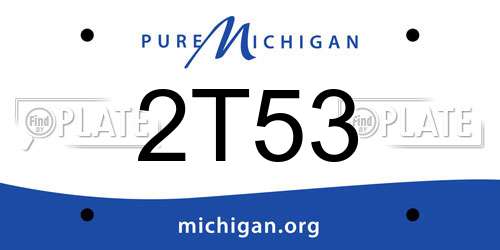 2T53 Michigan License Plate