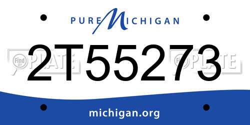 2T55273 Michigan License Plate