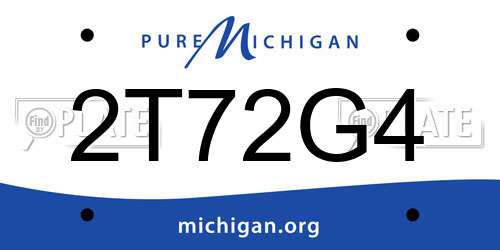 2T72G4 Michigan License Plate