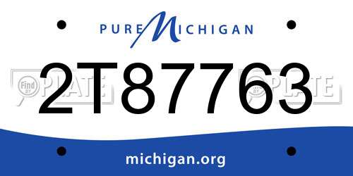 2T87763 Michigan License Plate