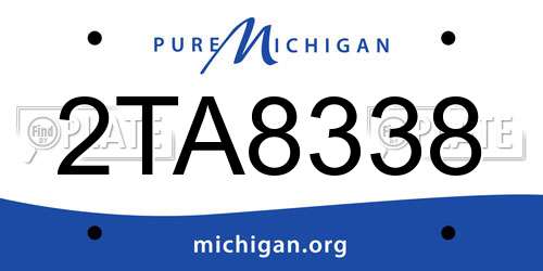 2TA8338 Michigan License Plate