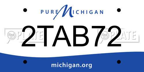 2TAB72 Michigan License Plate