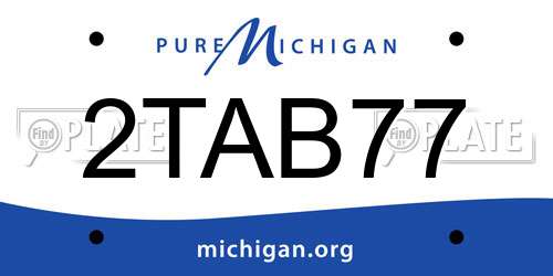 2TAB77 Michigan License Plate