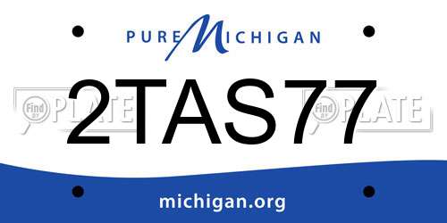 2TAS77 Michigan License Plate