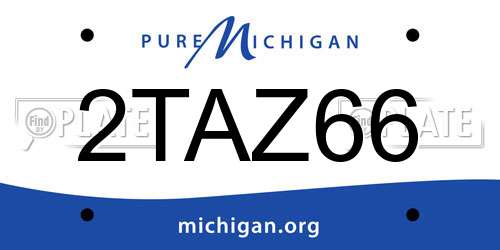 2TAZ66 Michigan License Plate