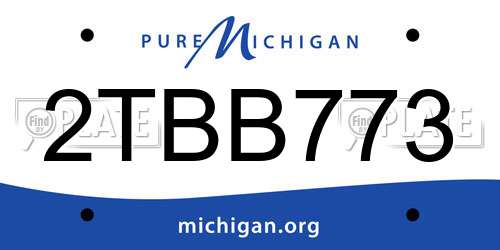 2TBB773 Michigan License Plate