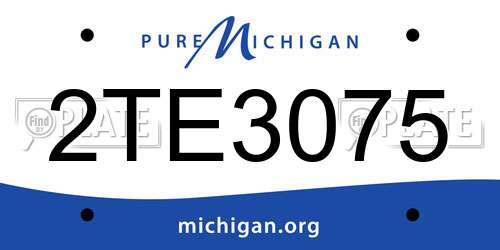 2TE3075 Michigan License Plate