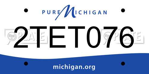2TET076 Michigan License Plate