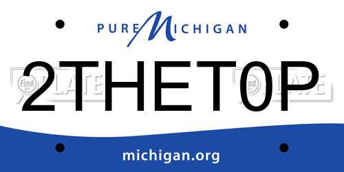 2THET0P Michigan License Plate