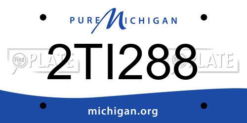 2TI288 Michigan License Plate