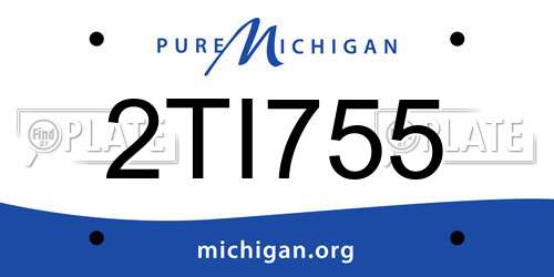 2TI755 Michigan License Plate