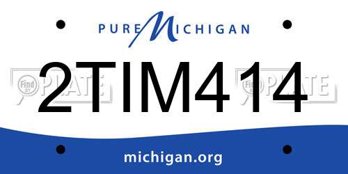 2TIM414 Michigan License Plate