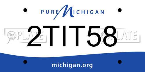 2TIT58 Michigan License Plate