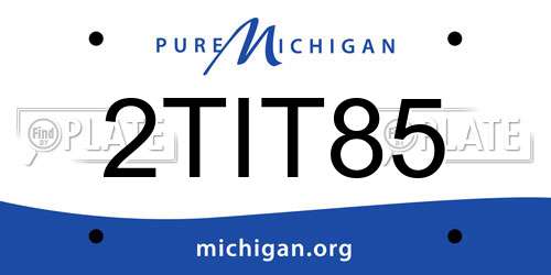 2TIT85 Michigan License Plate