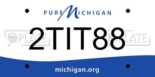 2TIT88 Michigan License Plate