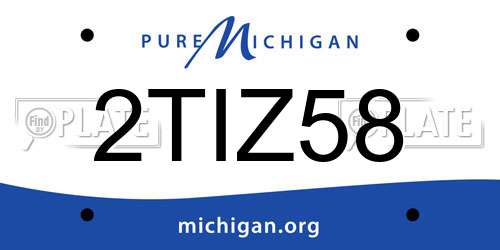 2TIZ58 Michigan License Plate
