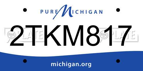 2TKM817 Michigan License Plate