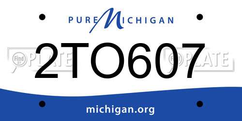 2TO607 Michigan License Plate