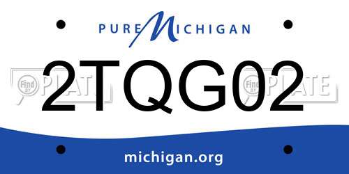 2TQG02 Michigan License Plate