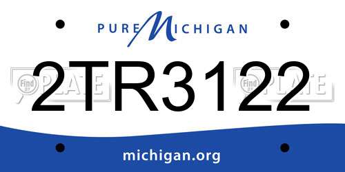2TR3122 Michigan License Plate
