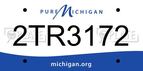 2TR3172 Michigan License Plate