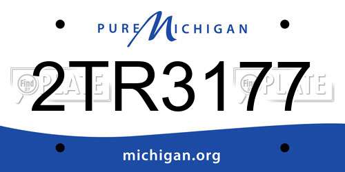 2TR3177 Michigan License Plate