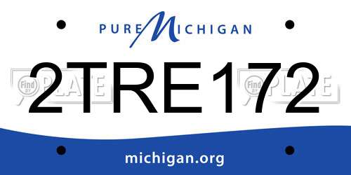 2TRE172 Michigan License Plate