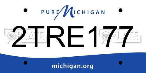 2TRE177 Michigan License Plate