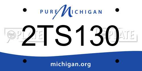 2TS130 Michigan License Plate