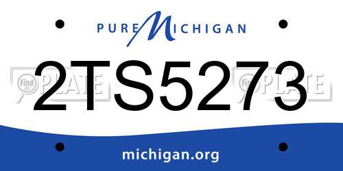2TS5273 Michigan License Plate
