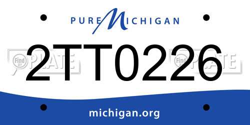2TT0226 Michigan License Plate