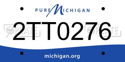 2TT0276 Michigan License Plate