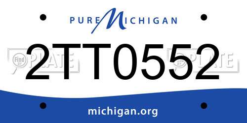 2TT0552 Michigan License Plate