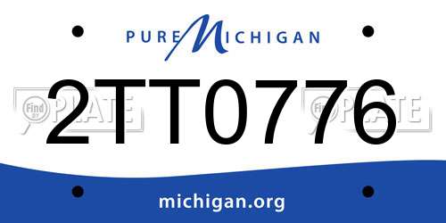 2TT0776 Michigan License Plate