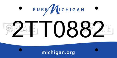 2TT0882 Michigan License Plate
