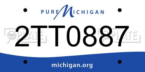 2TT0887 Michigan License Plate