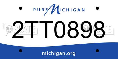 2TT0898 Michigan License Plate