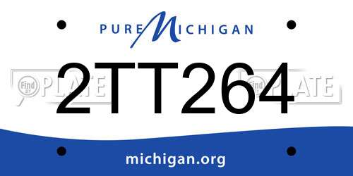 2TT264 Michigan License Plate