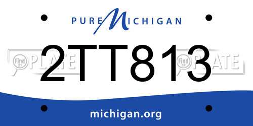 2TT813 Michigan License Plate