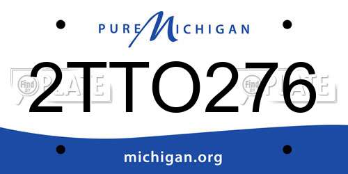 2TTO276 Michigan License Plate