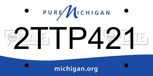 2TTP421 Michigan License Plate